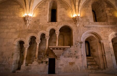 Alcobaca monastery, a Catholic church located in the town of Alcobaca, in Portugalの写真素材
