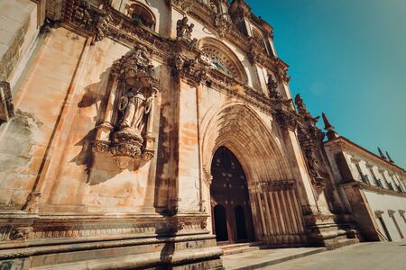 Alcobaca monastery, a Catholic church located in the town of Alcobaca, in Portugalの写真素材