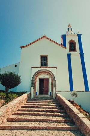 The chapel of the castle of Torres Vedras, Portugalの写真素材