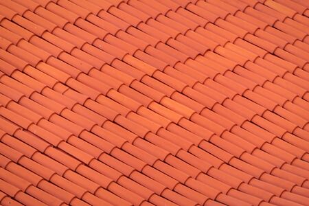 Red tiles roof, architecture backgroundの写真素材