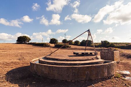 A meadow with blue sky as background, Sintra, Portugalの写真素材