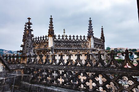 Monastery of Batalha, Manueline style, Batalha, Portugalの写真素材