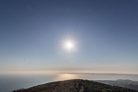 View from the Peninha sanctuary viewpoint, skyline, Sintra, Portugalの写真素材