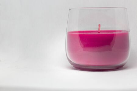 A candle with a white background, relaxation, spaの写真素材