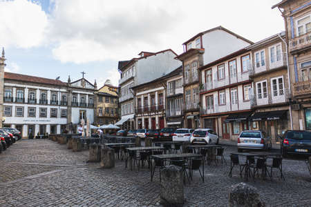 Views of the historic buildings of GuimarÃ£es, the birthplace of Portugalのeditorial素材