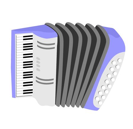 Accordion, harmonic, jew s-harp. Accordion flat icon isolatedのイラスト素材