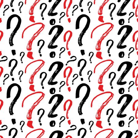 Question marks seamless pattern. Vector sketch question marks backgroundのイラスト素材