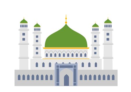 Flat Islamic Mosque building. For diagrams, map, infographics, illustration, and other graphic related assetsのイラスト素材
