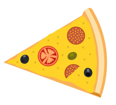 Pizza slice icon vector. Pizzeria concept designのイラスト素材