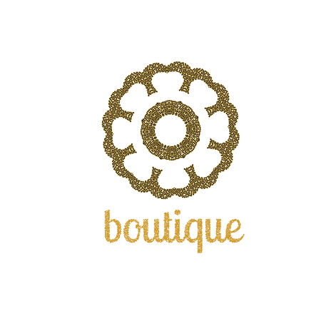 Abstract gold flower designのイラスト素材