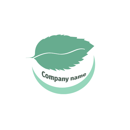 Mint. Logo for company. Isolated mint leaves on white backgroundのイラスト素材