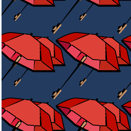 Vector umbrellas seamless pattern. Cute cartoon background. Elegantのイラスト素材