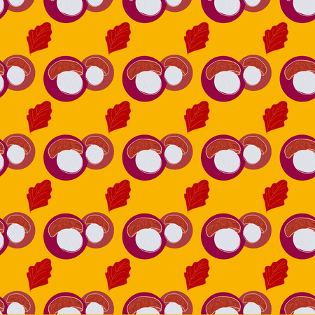 Vector doodle style seamless pattern with forest mushrooms. Ornamental, traditional, seamless pattern with forest mushroom. Nature vector.のイラスト素材