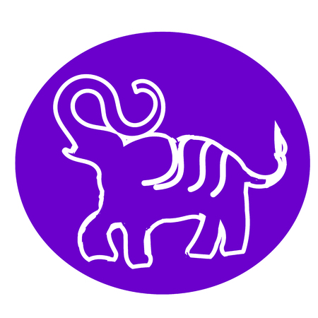 Simple modern elephant vector, elegant and stylishのイラスト素材