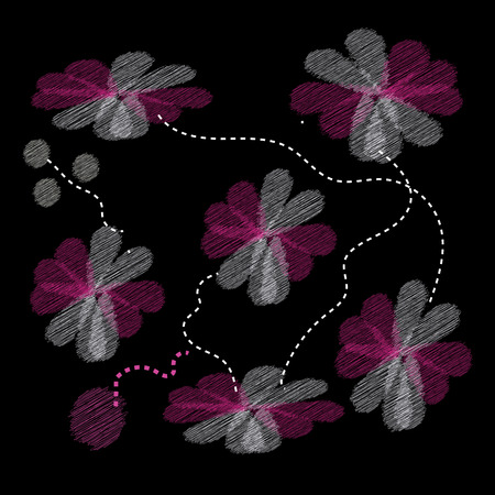 Love for printing, textile, art design. Decorative vector backdrop. Color.のイラスト素材