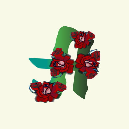 Hand-drawn roses with typography vector for t-shirt printing, graphic tee. Idea for cards, wedding invitationのイラスト素材