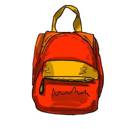 travel suitcase, Vector Illustration, bright, concept, redのイラスト素材