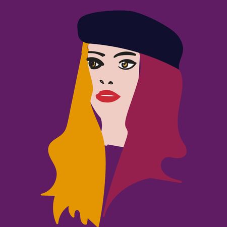 The fashion girl in style pop art. Vector illustrationのイラスト素材