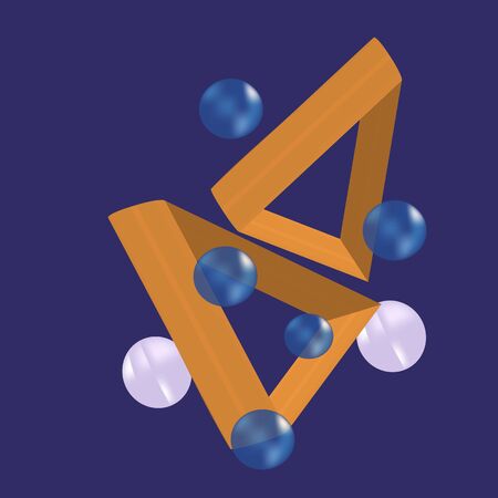 Multicolored decorative balls. Abstract vector illustration.trianglesのイラスト素材