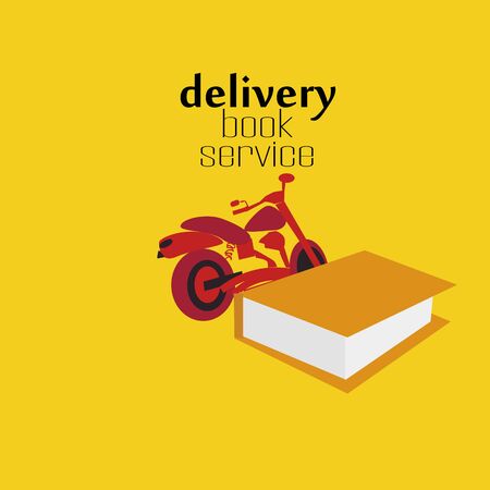 Online Shopping , delivery books service, vectorのイラスト素材
