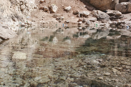 clear mountain lake on the mountain Shalbuzdag in Dagestanの写真素材