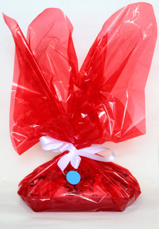 Wrapping with lace, Easter, gift.の写真素材