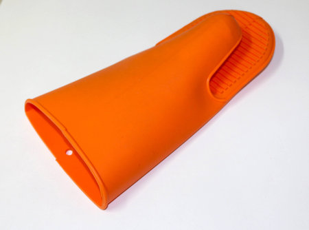 Luva protetora do calor, de borracha.  Protective sleeve heat, rubberの写真素材