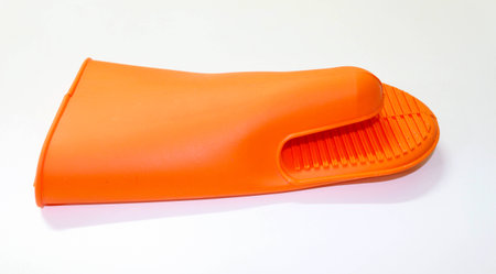Luva protetora do calor, de borracha.  Protective sleeve heat, rubberの写真素材