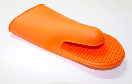 Luva protetora do calor, de borracha.  Protective sleeve heat, rubberの写真素材