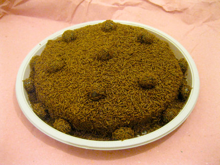 Bolo de brigadeiro.  Brigadier cakeの写真素材
