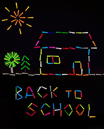 Motivation concept image created with colourful peg board piecesの写真素材