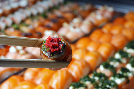Sushi and sashimiの写真素材