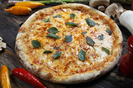 Pizza aboveの写真素材