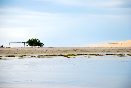 Jericoacoara is a virgin beach hidden behind the dunes of the west coast of Jijoca de Jericoacoara,...