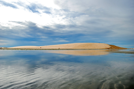 Jericoacoara is a virgin beach hidden behind the dunes of the west coast of Jijoca de Jericoacoara, CearÃ¡, Brazilの写真素材