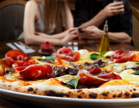 Delicious roast pizzaの写真素材