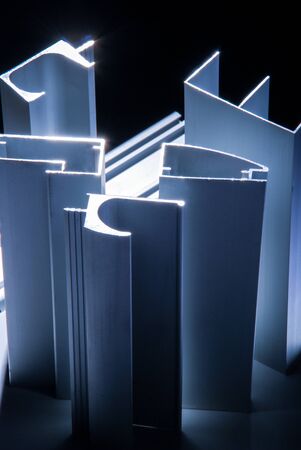 Aluminum profile for window, door, bathroom boxの写真素材