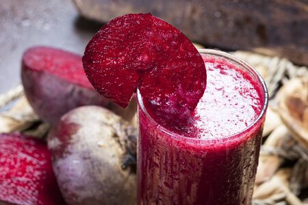 delicious fresh beet juiceの写真素材