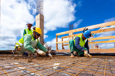 Large construction, bridges, buildings, industry execution of the foundation and concreting.の写真素材