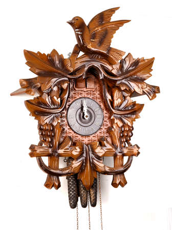 vintage old cuckoo clockの写真素材