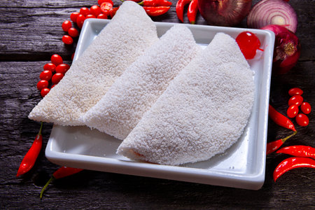 Stuffed tapioca, brazilian foodの写真素材