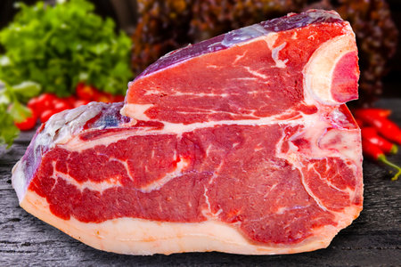 T Bone steak rawの写真素材