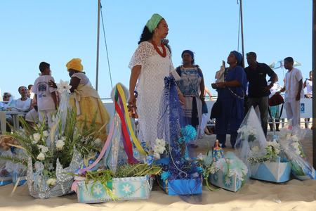 In the tradition of Brazilian religions, of African hue, devotees make offerings to ask for a...