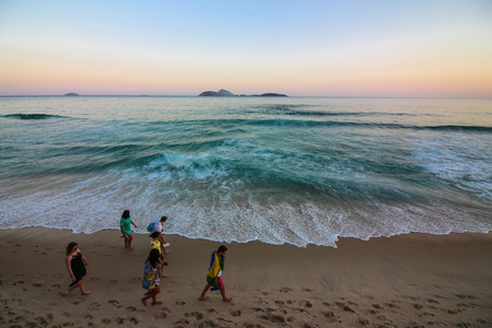 Rio de Janeiro, Brazil, July 23, 2017: Although officially Rio de Janeiro is in winter, the heat allows Rio locals and tourists to enjoy the beaches of the city. Temperatures in the city remain above 25 degrees Celsius for much of the winter. In this imagのeditorial素材