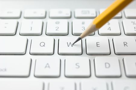 keyboard and pencilの写真素材