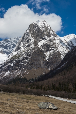 snow mountainの写真素材