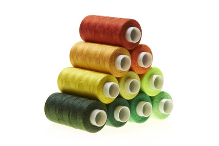 colorful threadsの写真素材