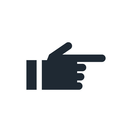 hand pointing finger iconのイラスト素材