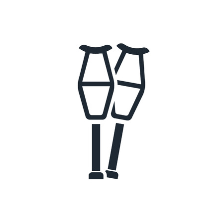 crutch iconのイラスト素材