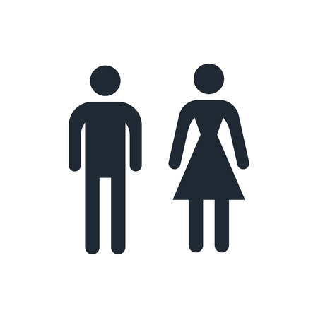 man and woman icons, toilet signのイラスト素材